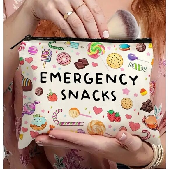 "Emergency Snacks" Makeup Bag - Picture 2 of 5